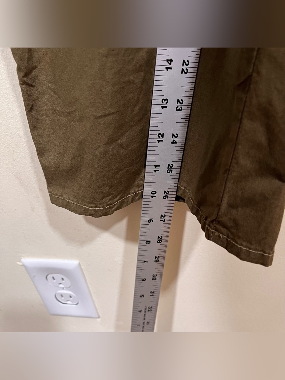 L'AGENCE Zoella High Rise Trousers Khaki Channing Cotton Cargo Twill Pants -24 - Picture 5 of 9